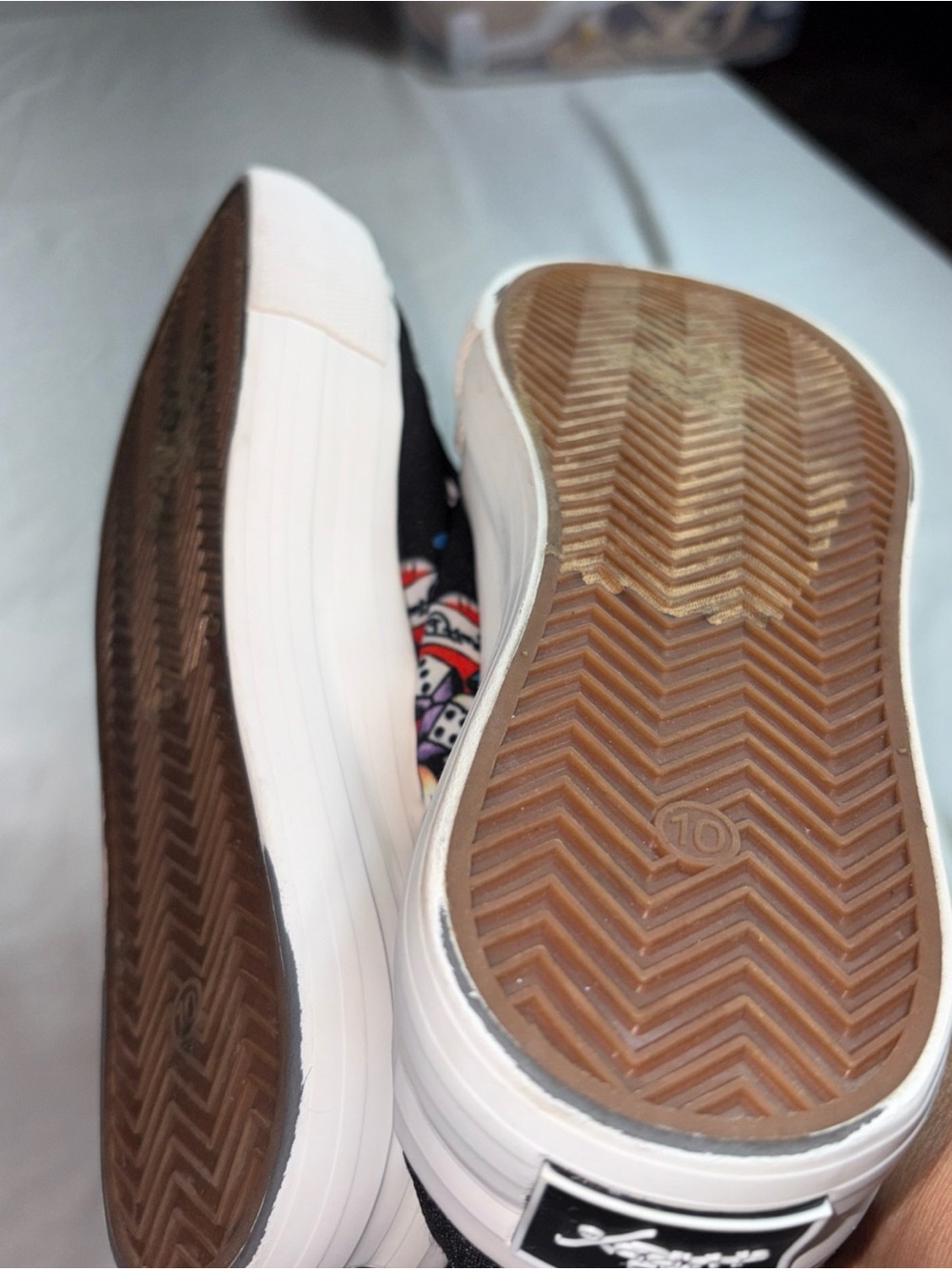 Ed Hardy Black and White Slip-On Graphic Athletic Sneakers - Picture 13 of 13
